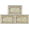 Image 1 : Lote 3 billetes 50 Cèntims. -  Aj. de EL MASNOU. -  Sin sello en seco, con tampón 050 en violeta y g