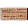 Image 1 : 25 Cèntims. -  15 Maig 1937. -  C.M. de MEDIONA. -  Cartón. AT-1493; T-1714. MBC. -  -