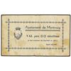 Image 1 : 50 Cèntims. -  Abril 1937. -  Aj. de MONT-ROIG. -  (Manchas). RARO. AT-1598; T-1834. MBC. -  -