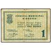 Image 1 : 1 Pesseta. -  Juny 1937. -  C.M. d´OGASSA. -  (Pequeñas roturas). ESCASO. AT-1673; T-1922. MBC. -  -