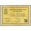 Image 1 : 50 Cèntims. -  Juny 1937. -  C.M. d´OGASSA. -  (Algo sucio). ESCASO. AT-1674; T-1923. MBC+. -  -