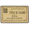 Image 1 : 50 Cèntims. -  Aj. d´OLOST DE LLUÇANES. -  Cartón. (Pequeñas roturas. Sucio). ESCASO. AT-1696; T-194