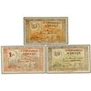 Image 1 : Lote 3 billetes 25, 50 Cèntims y 1 Pesseta. -  Aj. d´OLIVAN. -  AT-1704/06; T-1959/61. MBC+. -  -