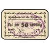 Image 1 : 50 Cèntims. -  Juny 1937. -  Aj. de PENELLES. -  Cartón. ESCASO. AT-1800; T-2084. SC. -  -