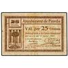 Image 1 : 25 Cèntims. -  17 Juliol 1937. -  Aj. de PINEDA. -  (Algo sucio. Pequeñas roturas). ESCASO. AT-1823;