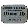 Image 1 : 10 Cèntims. -  2 Setembre 1937. -  Aj. d´EL PLA DE CABRA. -  Cartón. Sin sello tampón. RARO. AT-1851