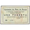 Image 1 : 1 Pesseta. -  1 Febrer 1937. -  Aj. de PLANA DE RIUCORP. -  (Manchitas). ESCASO. AT-1857; T-2151. EB