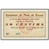Image 1 : 50 Cèntims. -  1 Febrer 1937. -  Aj. de PLANA DE RIUCORP. -  Número en verde. ESCASO. AT-1858; T-215