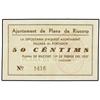 Image 1 : 50 Cèntims. -  1 Febrer 1937. -  Aj. de PLANA DE RIUCORP. -  Número en marrón. ESCASO. AT-1859, T-21