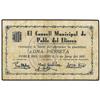 Image 1 : 1 Pesseta. -  1 Juny 1937. -  C.M. de POBLE DE LLIERCA. -  (Sucio). AT-1931a; T-2227a. MBC+. -  -