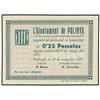 0´25 Pessetes. -  9 Maig 1937. -  Aj. de POLINYÀ. -  ESCASO. AT-1940; T-2236. SC. -  -