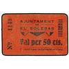 Image 1 : 50 Cèntims. -  Aj. de EL SOLERAS. -  Cartón. ESCASO. AT-2384; T-2763. MBC+. -  -