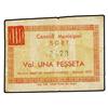 Image 1 : 1 Pesseta. -  1937. -  C.M. de SORT. -  Cartón. ESCASO. AT-2394; T-2784. MBC+. -  -