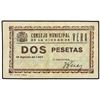 Image 1 : 2 Pesetas. -  18 Agosto 1937. -  C.M. de VERA (Almería). -  (Manchas). ESCASO. M-1545C. EBC. -  -