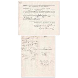 Pat Garrett Signed Warrant