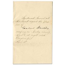Ulysses S. Grant Invitation