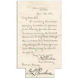 1891 President Harrison Invitation