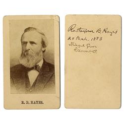 Rutherford B. Hayes Signed CDV