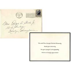 Joe & Rose Kennedy Sympathy Card