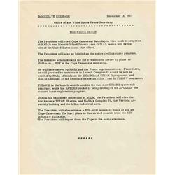 JFK 1963 Itinerary