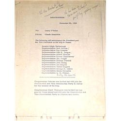 JFK 1963 Texas Memo