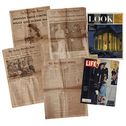 JFK Assassination Newspaper Lot