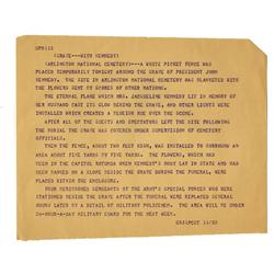 JFK Funeral Teletype