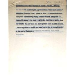 JFK Reading Copy of Texas Speech