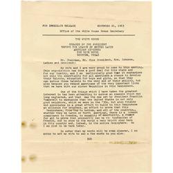 JFK Press Release 1963