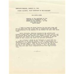 JFK Inauguration Press Release