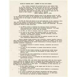 JFK's Senate Memo