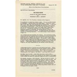 JFK State of the Union 1961