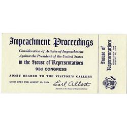 Nixon House Impeachment Ticket