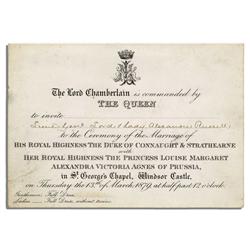 Queen Victoria Wedding Invitation