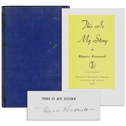 Eleanor Roosevelt Signed Book