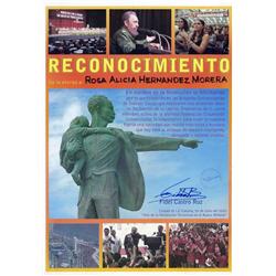 Fidel Castro Signed Poster