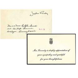 Jackie Kennedy Sympathy Card