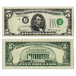 1969 $5 Federal Reserve Error Note
