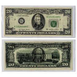1977 $20 Federal Reserve Error Note