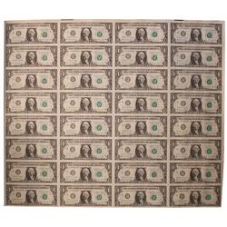 Uncut 1988-A $1 Federal Reserve Notes