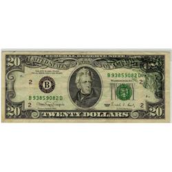 1990 $20 Federal Reserve Error Note