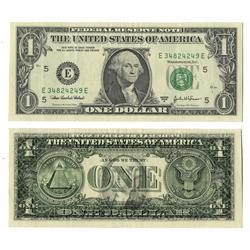 2003-A $1 Federal Reserve Error Note