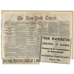NY Times 1865 ''Slavery Ends''