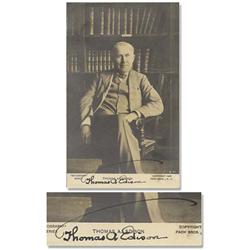 Thomas Edison Signed Photo