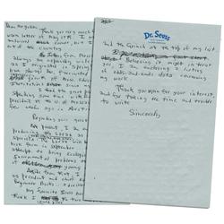 Dr. Seuss Autograph Letter