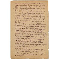 Paul Gauguin Autograph Manuscript