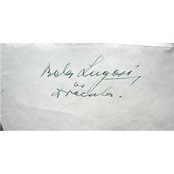 Bela Lugosi Dracula Autograph