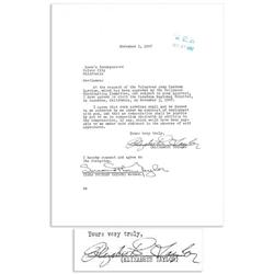 Elizabeth Taylor Contract Signed