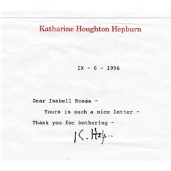 Katharine Hepburn TLS 1996