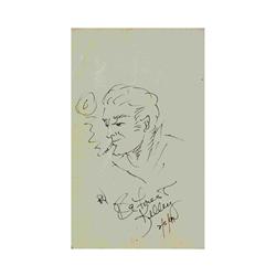 DeForest Kelley Sketch Signed